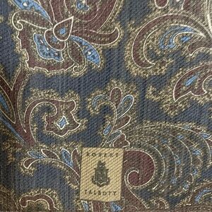 Robert Talbott Paisley silk and wool square pocket scarf